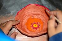 Pintando un recipiente