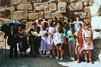 Grupo de jóvenes disfrazados en Jalón