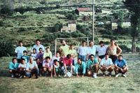 Selección de fútbol solteros - casados de Jalón en 1991
