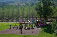 Zona recreativa con los hinchables