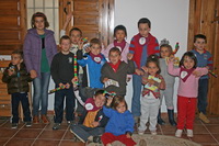 Grupo de niños y niñas participantes en los talleres