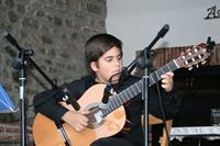 Guitarrista con su guitarra.