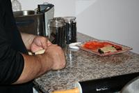 Haciendo canutillos.