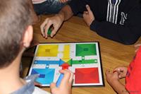 Tablero de parchís.