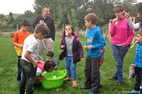 Niños y adultos jugando