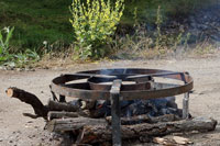 Fogata para cocinar la comida