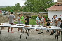 Degustación de choricillo en el asador público El Gordo