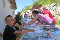 Participantes en el taller de camisetas